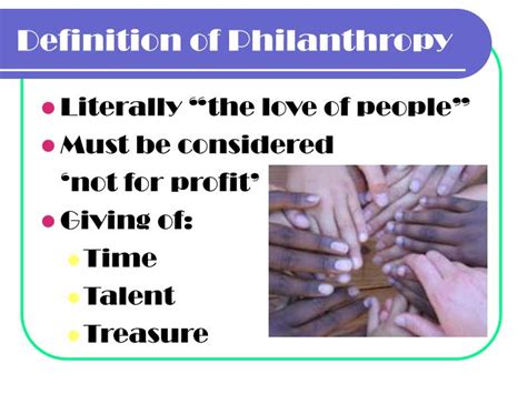 philanthropy as it is used in the textbook means|Philanthropy: Definitions .